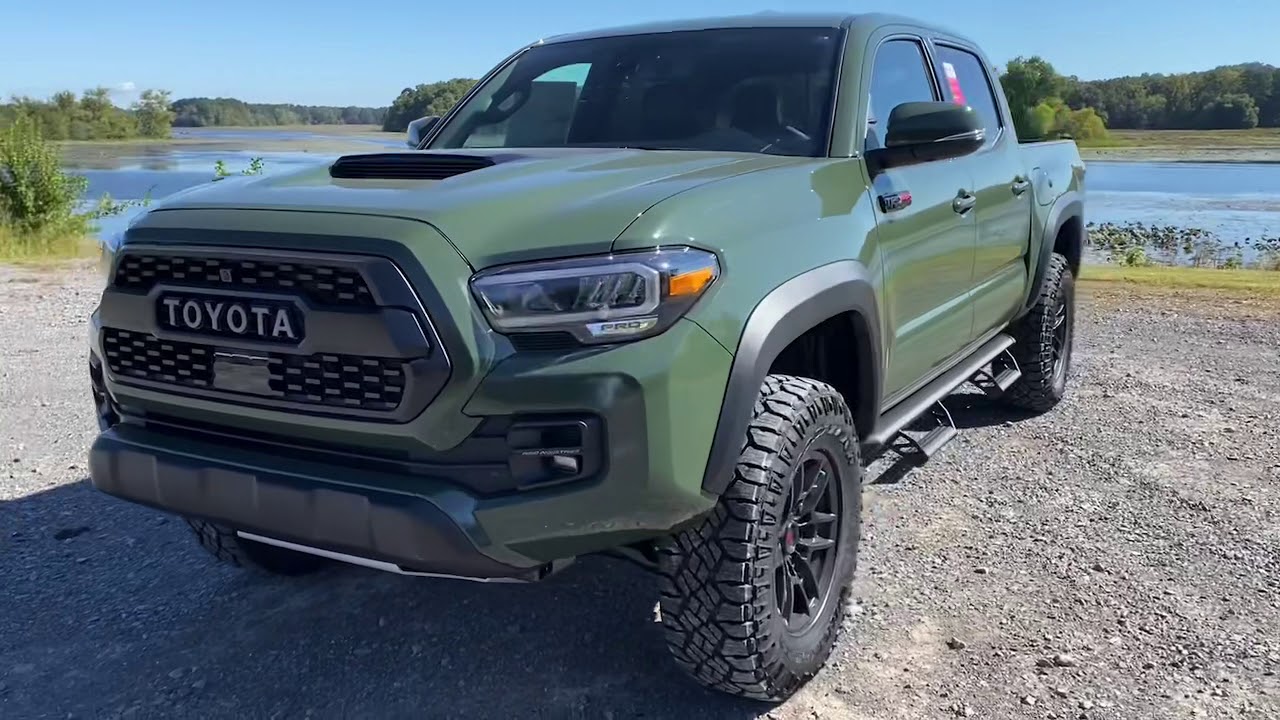 2020 Army Green Toyota Tacoma Trd Pro Youtube