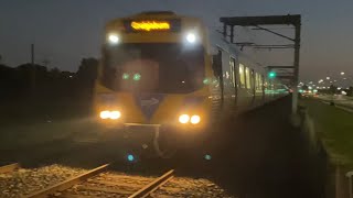 Comeng Trains Trackside at Night