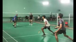 (1665) Prof. G. D. Ransinchung &amp; Deepak Sir vs. Vinay &amp; Abhishek (Wrath of Titans) #badminton #iitr