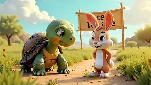 The Rabbit and the Tortoise  | Moral Story in English for Kids learning
