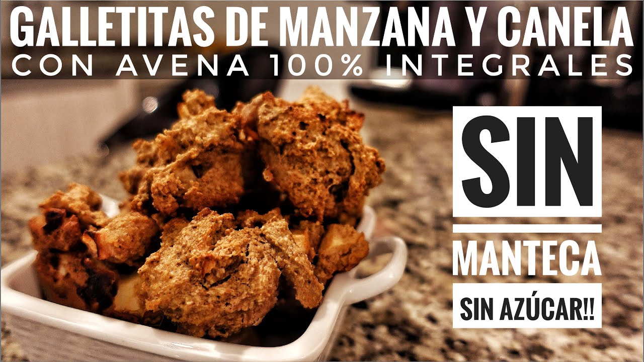 🍪GALLETITA INTEGRAL SIN AZUCAR DE 🍏MANZANA y CANELA con AVENA, SIN MANTECA🤤 Mas SALUDABLE IMPOSIBLE!