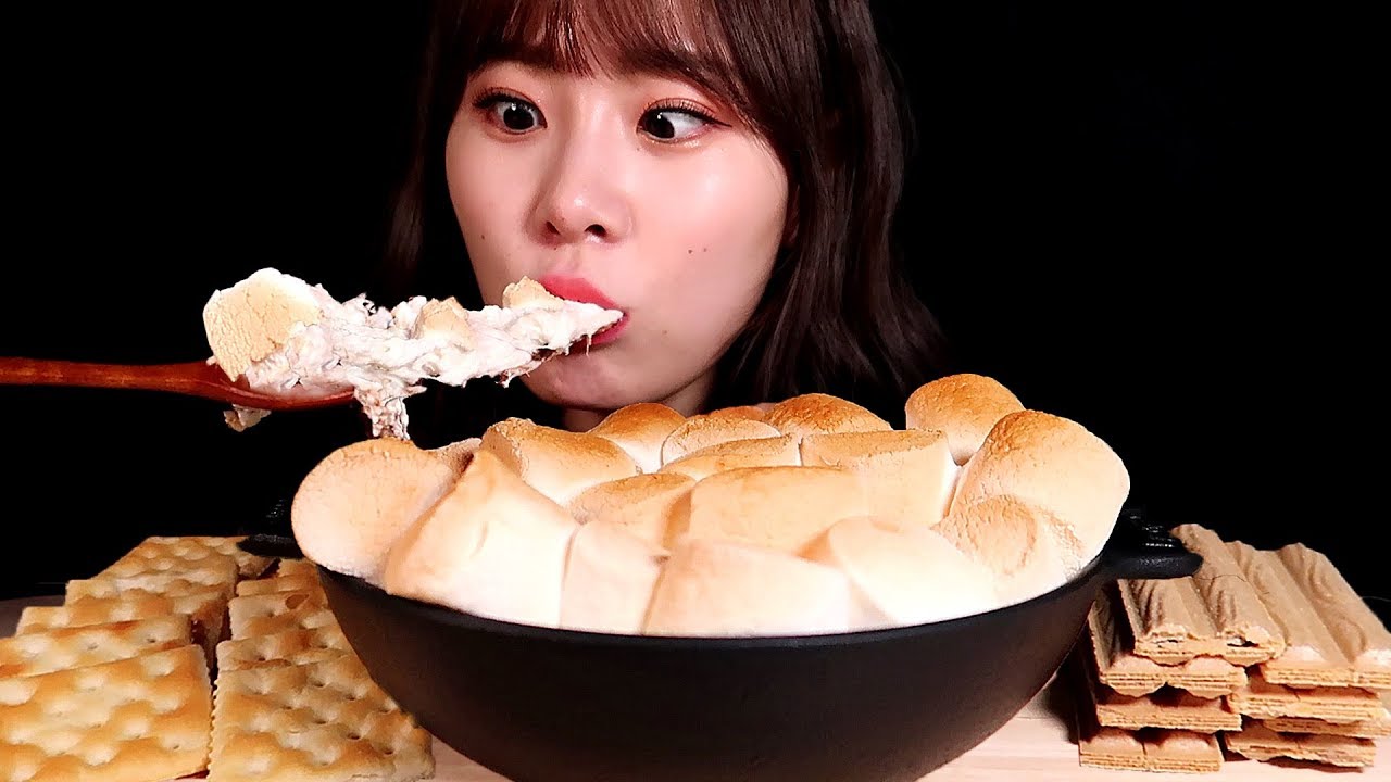 ASMR🍪🍫 겉바속촉 누텔라 스모어딥 먹방 l NUTELLA S'MORES DIP MUKBANG