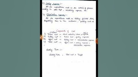 ME 309, Components of cost & Overheads by Sonam Jangid