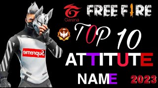 2023 Top 10 Best Attitude Name || Free Fire Attitude Name Style || Garena Free Fire screenshot 5