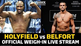 Evander Holyfield vs Vitor Belfort, Tito Ortiz vs Anderson Silva Weigh-In LIVE Stream | MMA Fighting