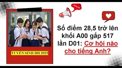 Số điểm 28,5 trở lên khối A00 gấp 517 lần D01: Cơ hội nào cho tiếng Anh? Tuyển sinh đại học 2025.