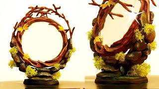 Turning Ordinary Makeup Mirror into Something Amazing - Clay Craft Ideas