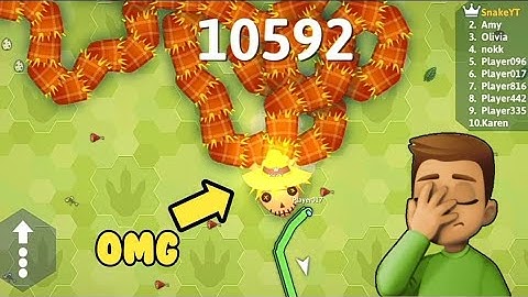 10000 Score Giant Snake Died Like A Noob In Snake.Io