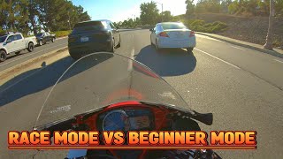 Gsxr 750 A MODE vs B MODE FULL THROTTLE [RidewMe] Ep.4