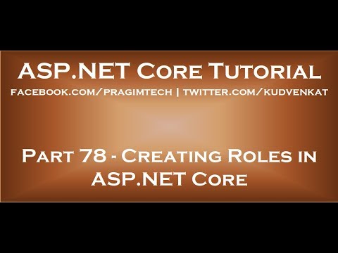 Creating roles in asp net core