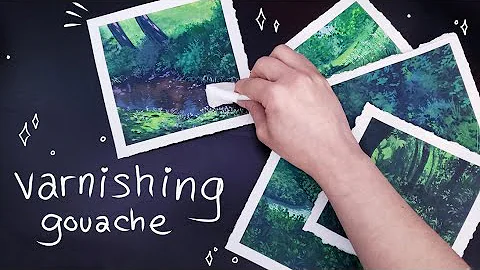 How I varnish gouache & watercolor paintings  Seal & protect my unframed paintings