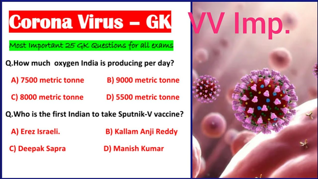 CoronaVirus- GK Questions| Covid-19 Current Affairs| Corona-MCQs| Coronavirus gk in English ,Hindi