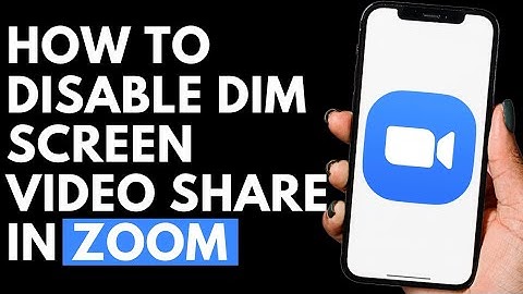 How To Disable Dim Screen Video Share in Zoom App | Zoom Tutorial