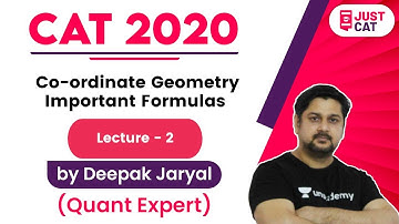 CAT 2020 | Co-ordinate Geometry Important Formulas By Deepak Jaryal (Lecture -2)