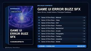 Game UI Error Buzz Sound Effects for Games | MarineWave SFX
