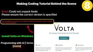 Coding Tutorials Behind the Scenes | Install Volta for NodeJS Version Managing