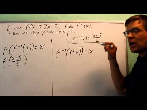Finding an Inverse Algebraically Ex 1