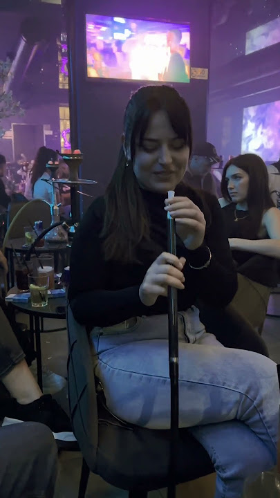 Shisha Bar Prishtina beautiful Girl with Azet Zuna