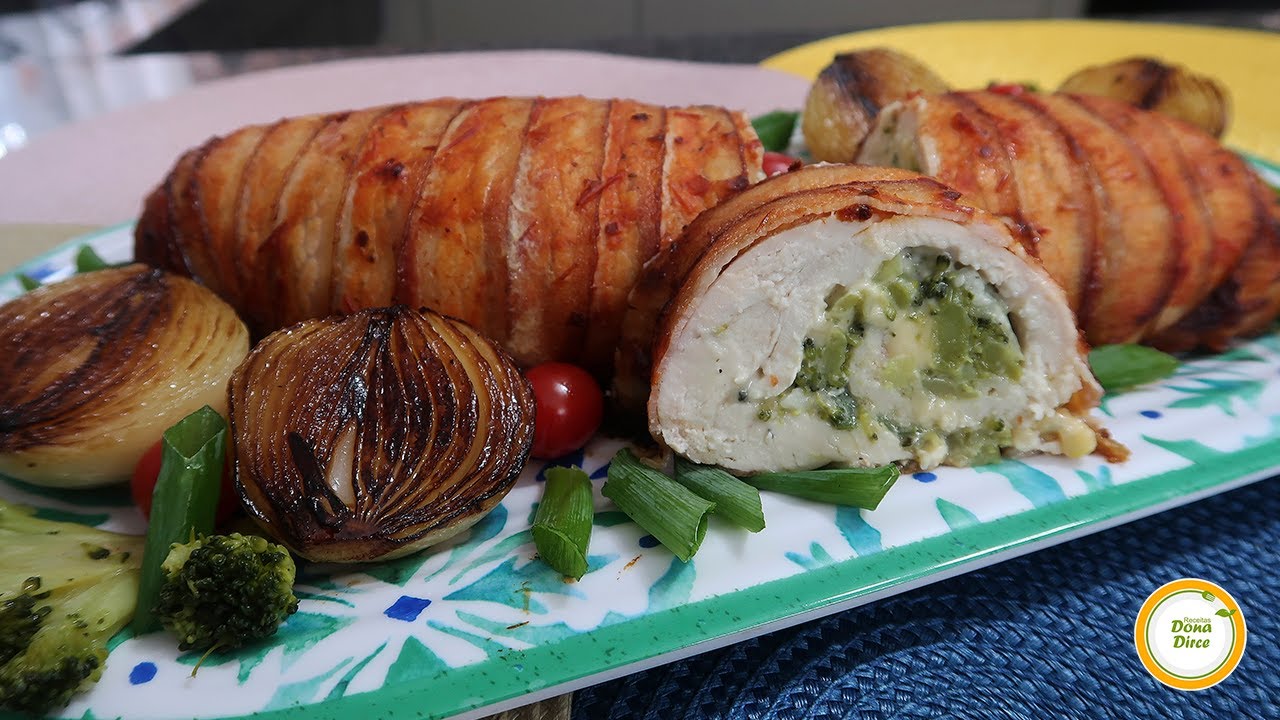 VAMOS FESTEJAR O NATAL FAZENDO ESSA MARAVILHA |  ROCAMBOLE DE FRANGO | ROLO DE FRANGO RECHEADO #762