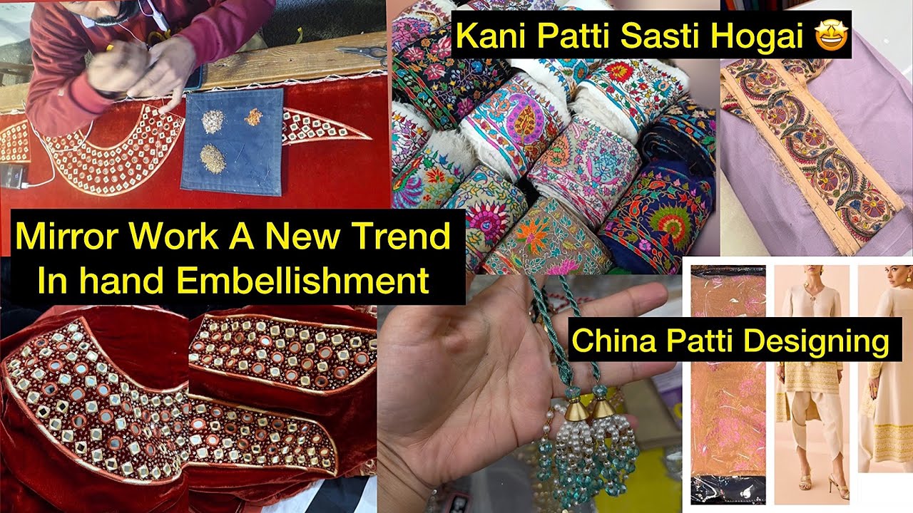 Get Rid Of Typical Hand Embellishment Than Look At My Mirror Work || kani Patti Sasti Mil Gai 🤗 