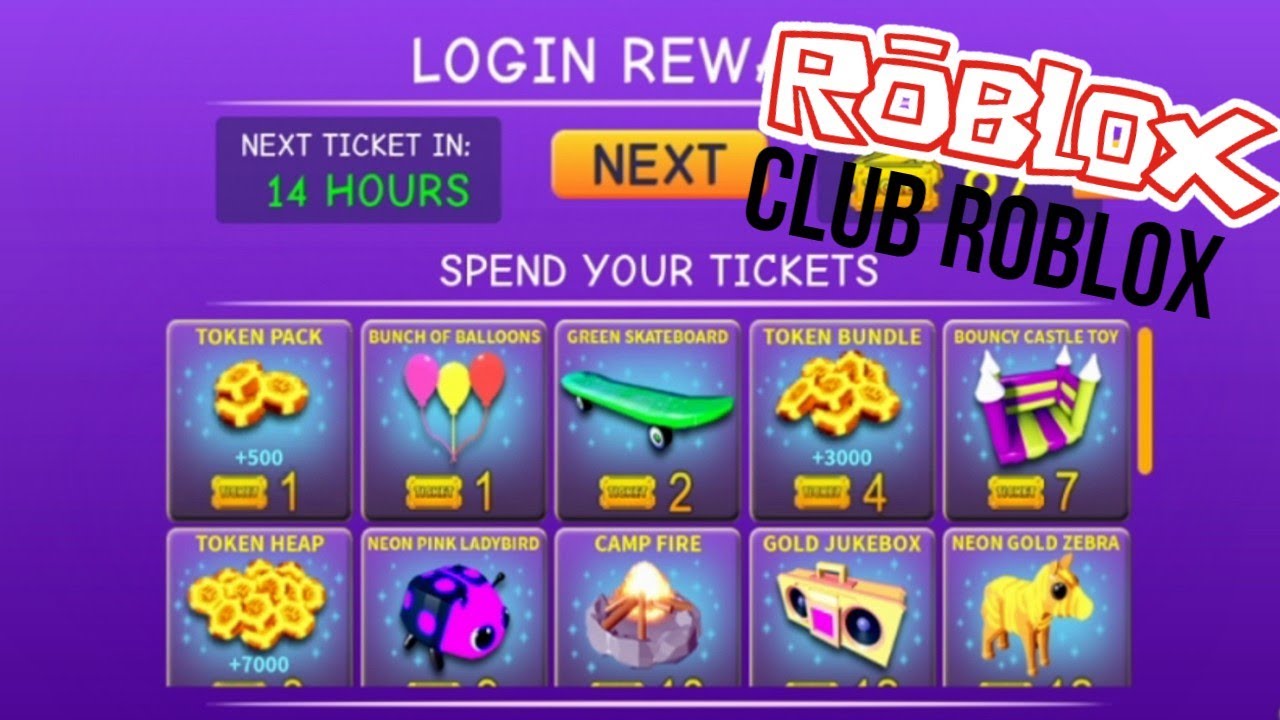 Roblox Club Roblox Daily Login Rewards Youtube - roblox reward club