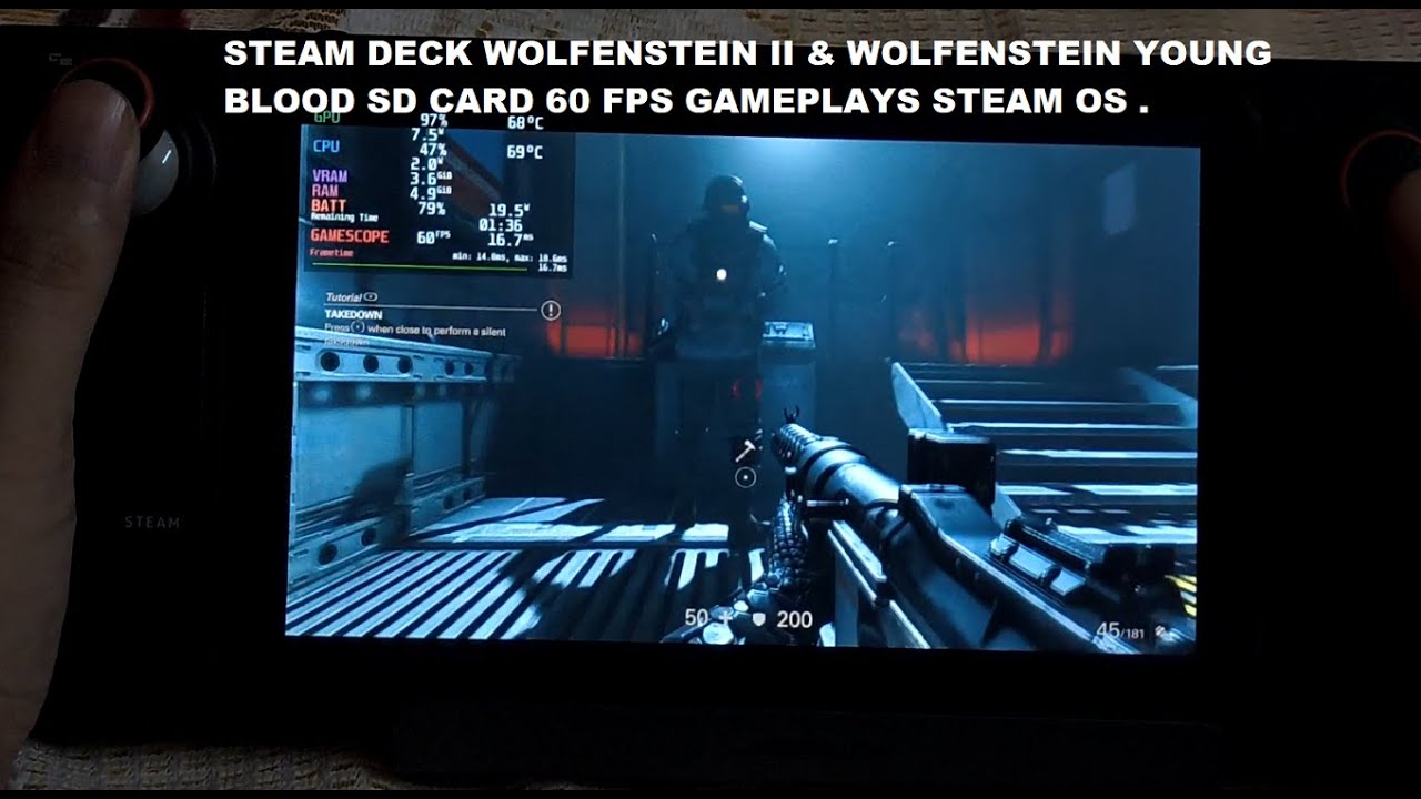 Wolfenstein The New Order - Steam Deck Gameplay - 60 FPS Medium Settings  #steamdeck 