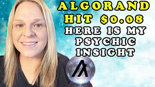 Algorand hit $0.08. Here is my psychic insight #algorand #crypto 