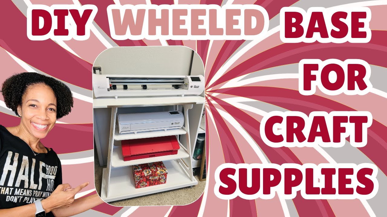 DIY wheeled base for craft supplies - YouTube