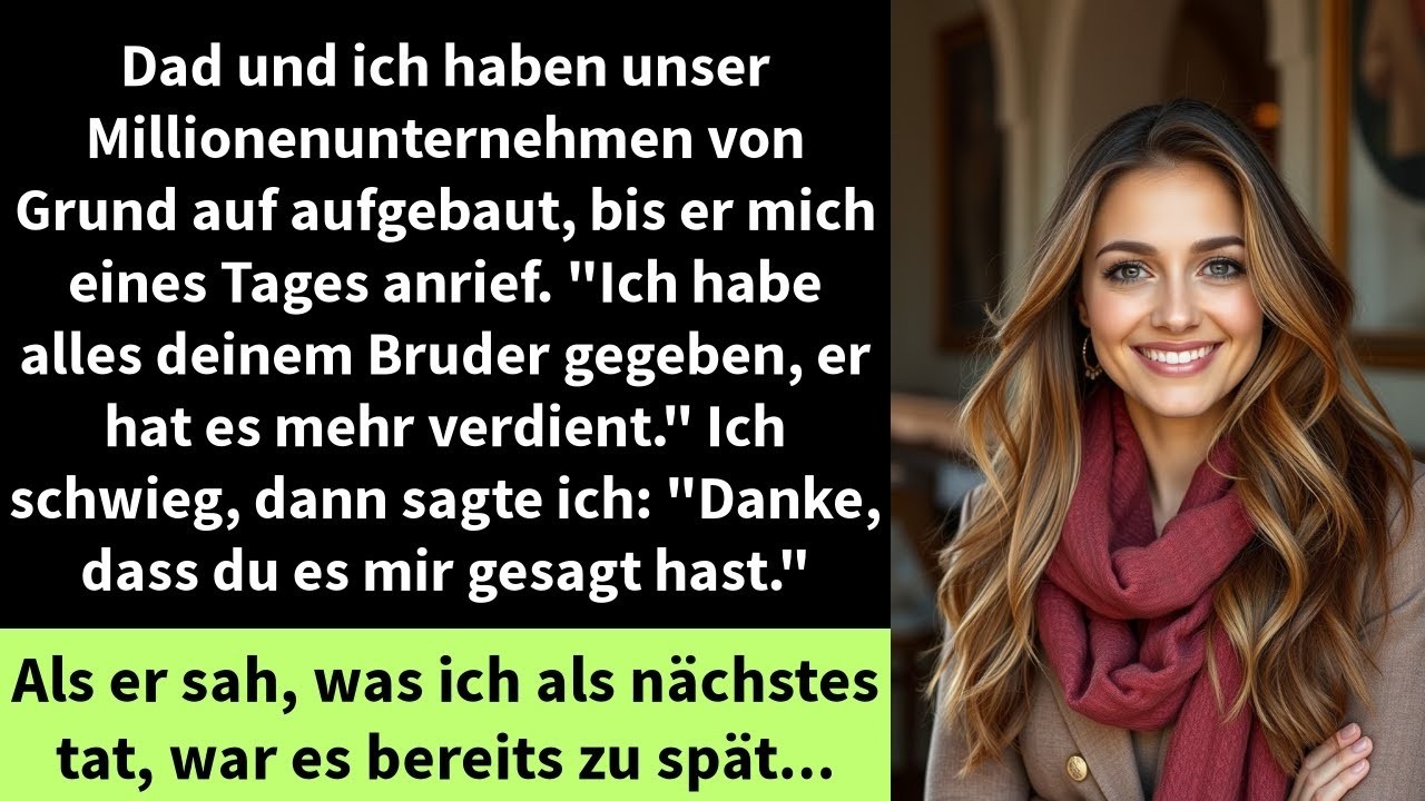 Dad und ich haben unser Millionenunternehmen von Grund auf aufgebaut, bis er mich eines Tages anr