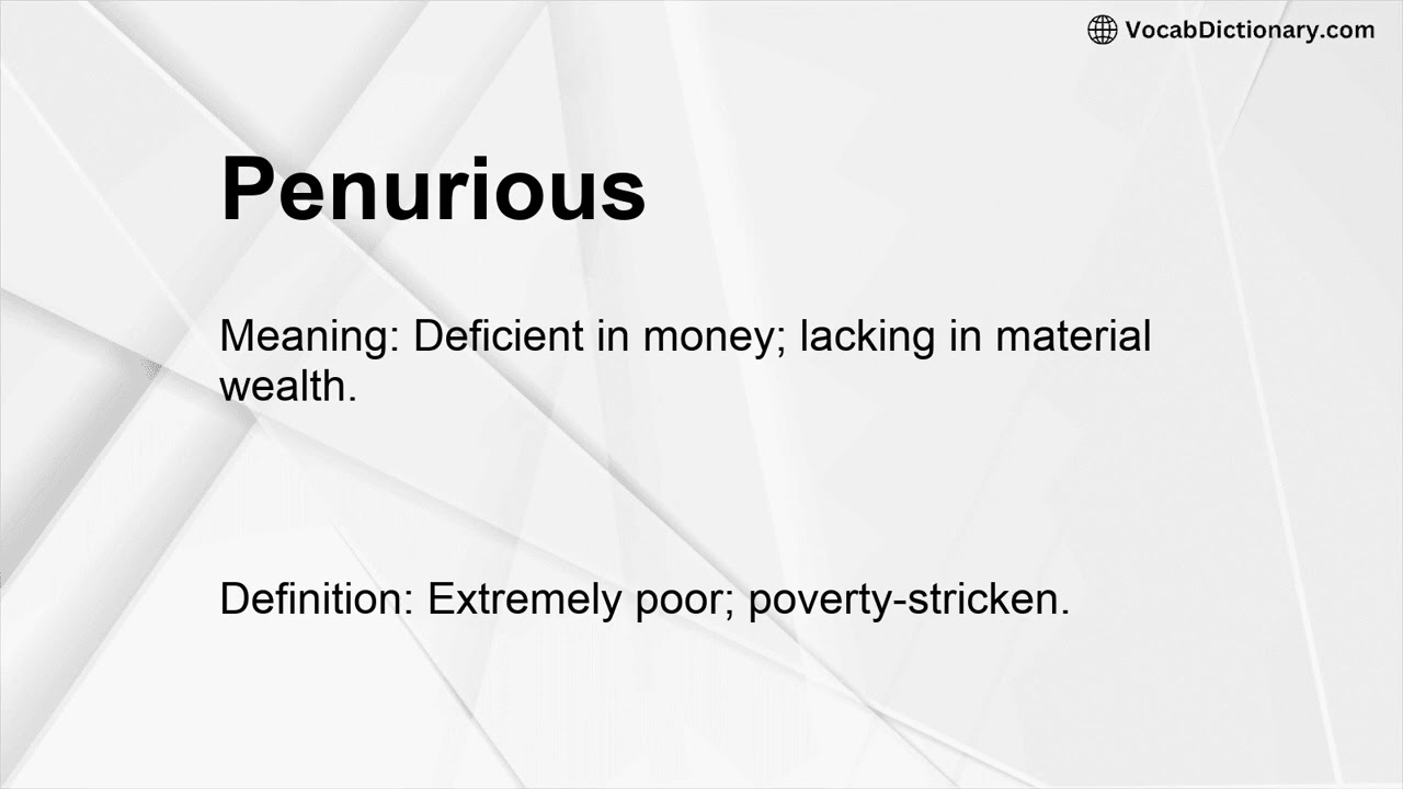 Penurious Meaning