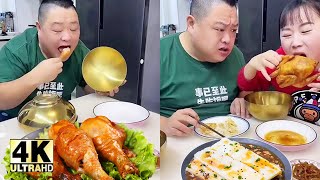 Funny Husband and Wife Eating Show - Epic Food Battle!🤣😂# asmr# Delicious L food and things# food