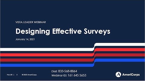 Designing Effective Surveys (1/14/21)