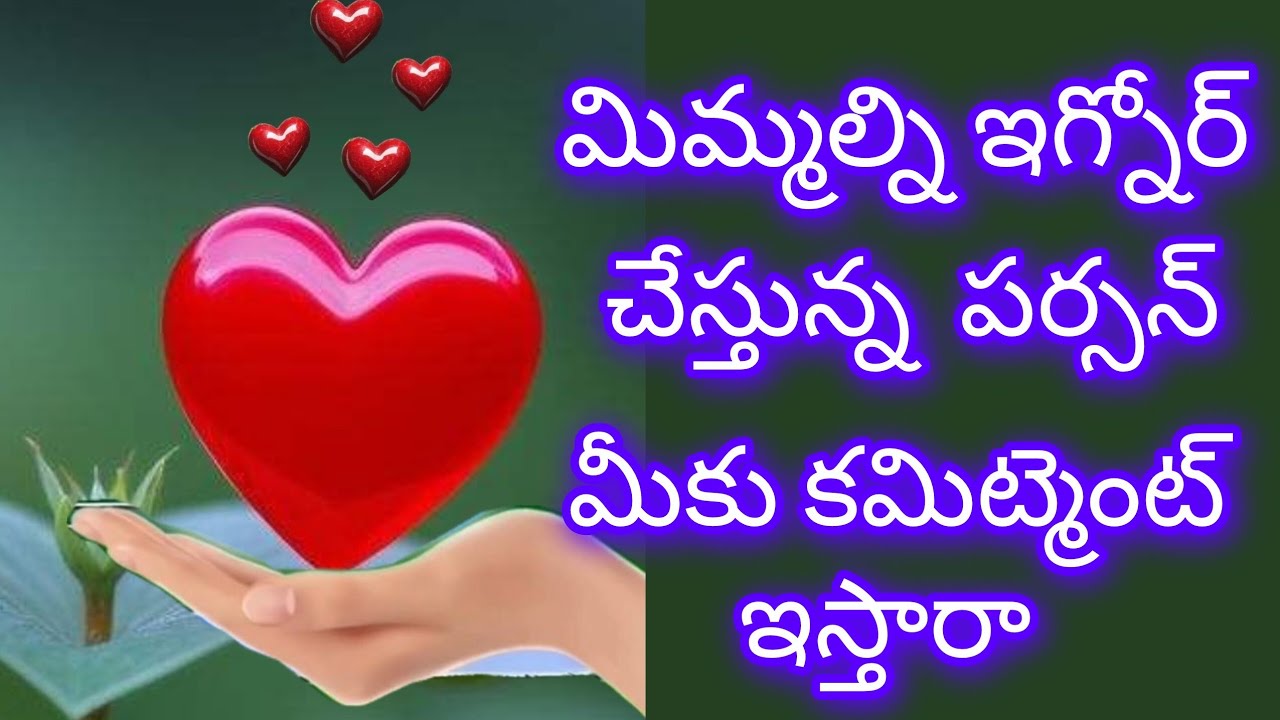🧚💯💞 మిమ్మల్ని ఇగ్నోర్ చేస్తున్న పర్సన్ మీకు కమిట్మెంట్ ఇస్తారా? Wtsp |Tarot reading 
