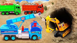 JCB machine toy monster truck fight toys train cartoon Fire ambulance