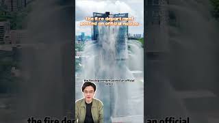 A skyscraper ‘on fire’ 🔥 — and nobody panics #chinatech #firedrill #shenzhen
