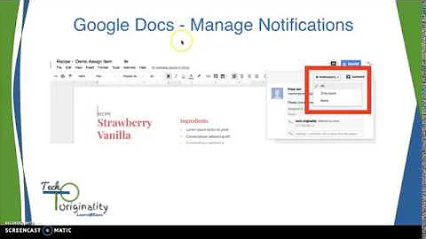 Google Docs -  How to turn off email notifications