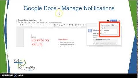Google Docs -  How to turn off email notifications