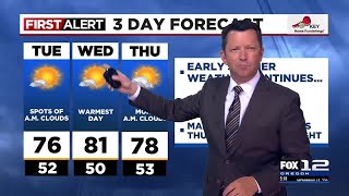 First Alert Monday evening FOX 12 weather forecast (5/13)