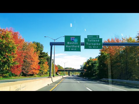 I-291 east in Connecticut | I-91 to I-84 | fall foliage mixed colors
