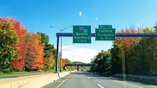 I-291 east in Connecticut | I-91 to I-84 | fall foliage mixed colors