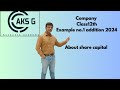 Example no.1 company | Class 12th | CBSE BOARD