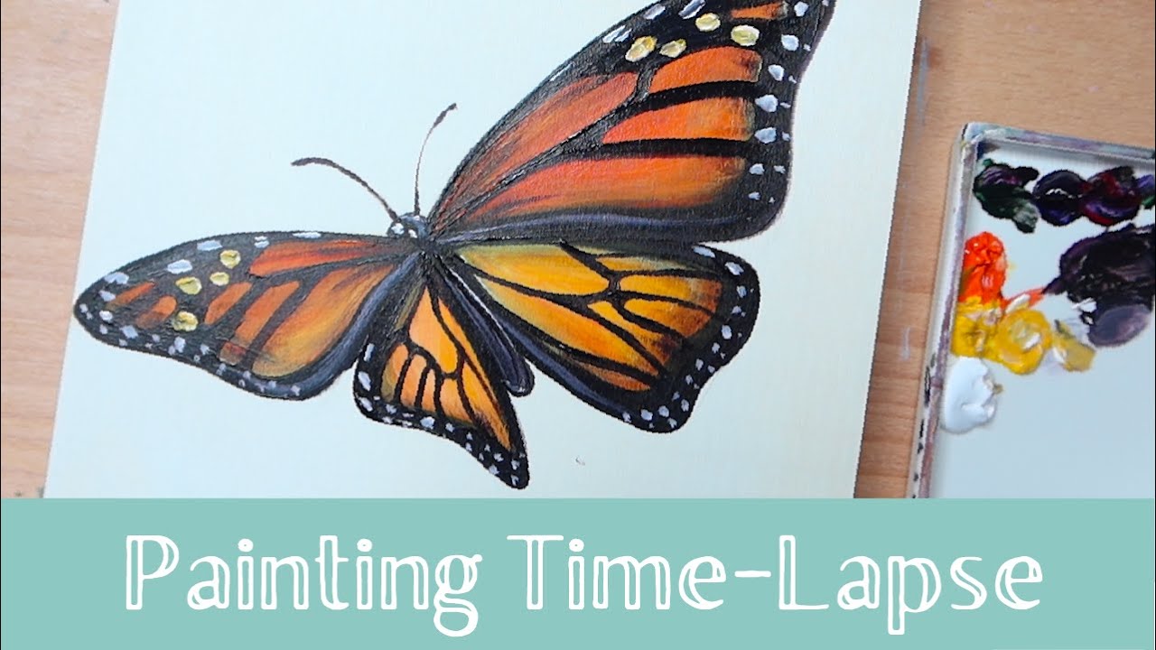 Acrylic Painting Time Lapse | Monarch Butterfly