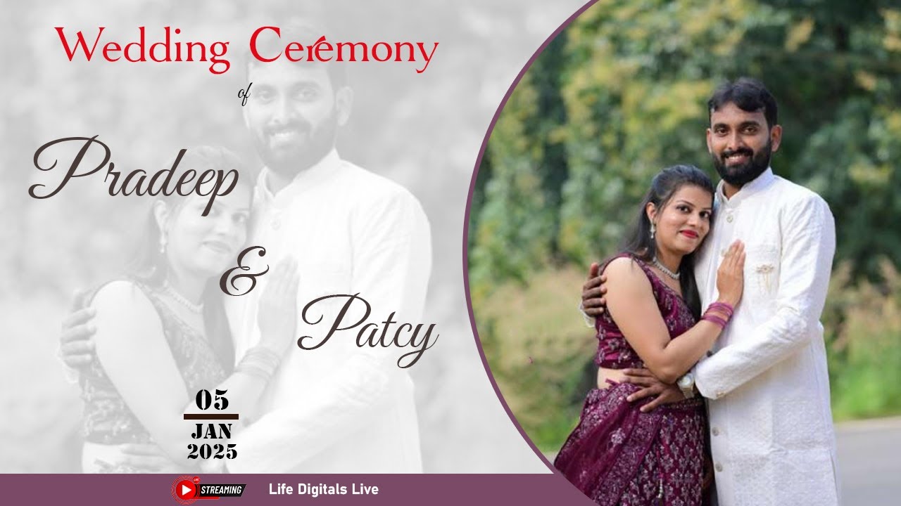 Wedding Ceremony Of  PRADEEP with PATCY | Watch LIVE