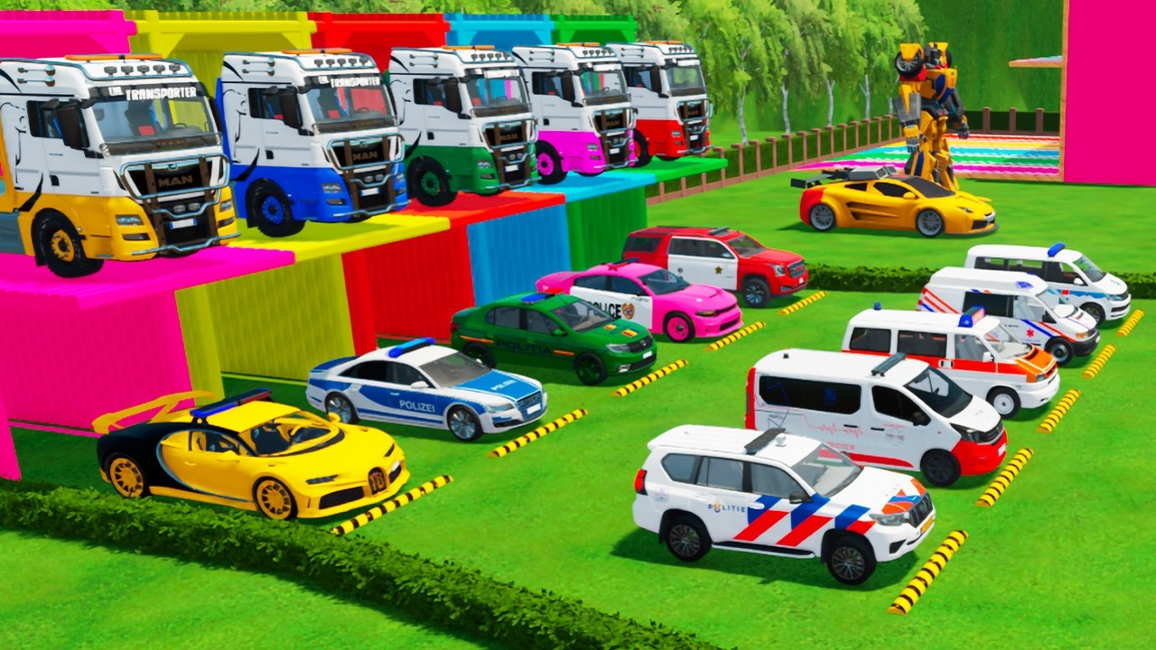 BIGGEST EMERGENCY TRANSPORT EVER! POLICE + AMBULANCE ON MERCEDES 🚛 | FS22