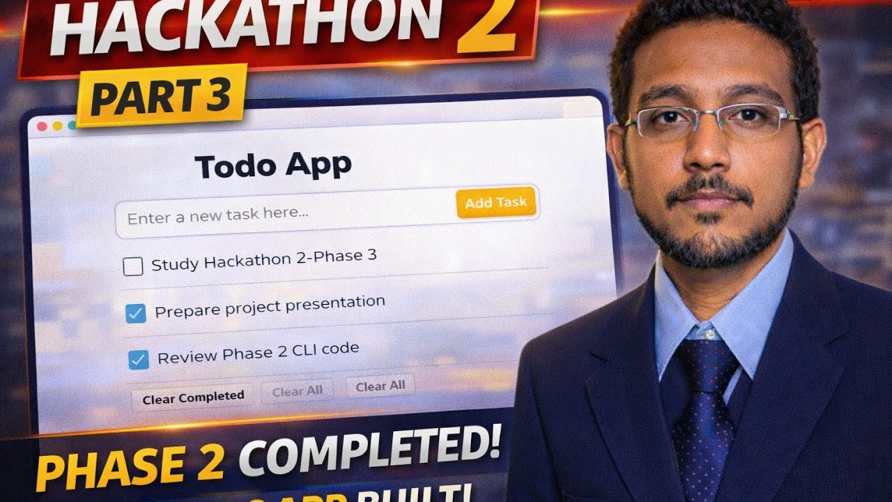 Hackathon 2 – Part 3 | Phase 2 Completed | Web Todo App Build (Spec ...