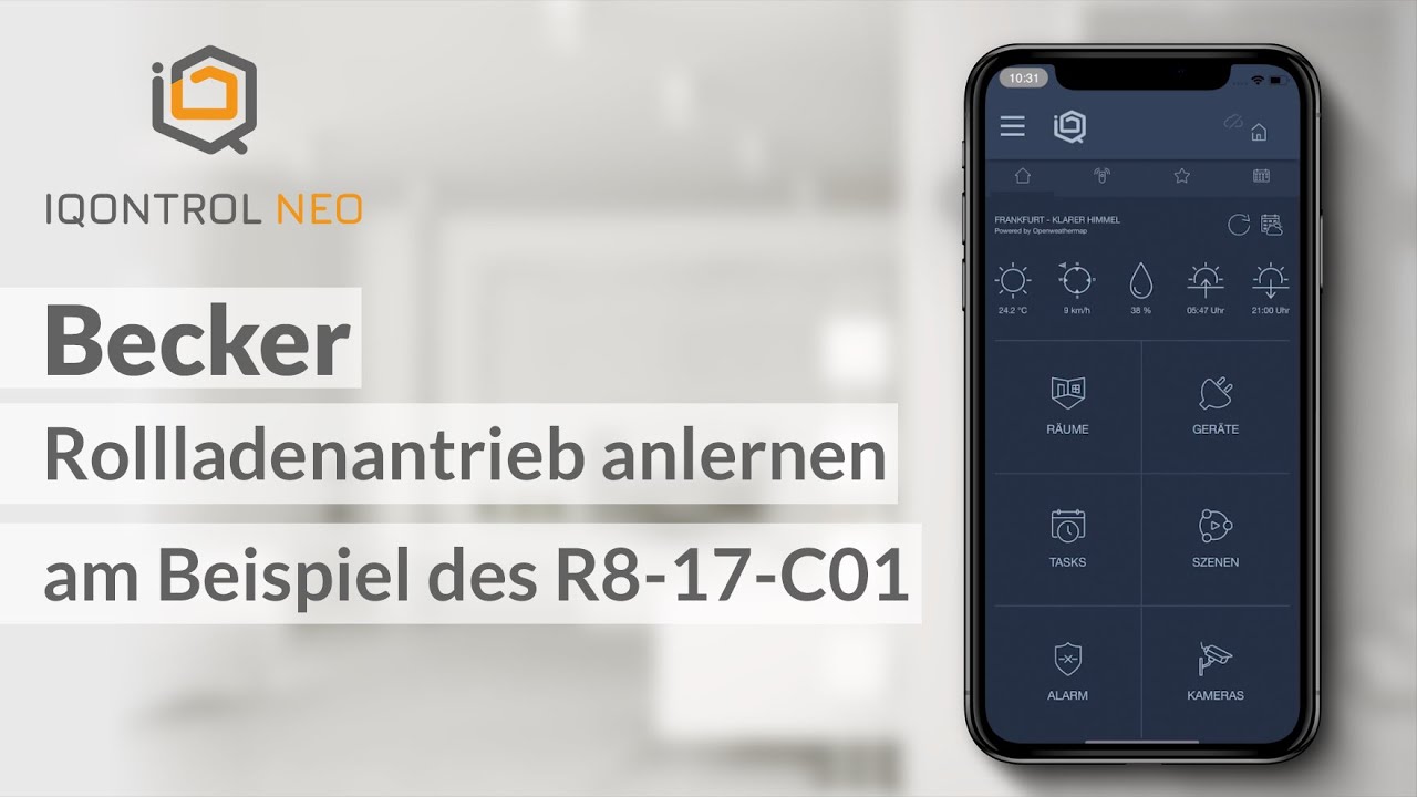 IQONTROL NEO QuickTipp:  Becker Rollladenantrieb anlernen