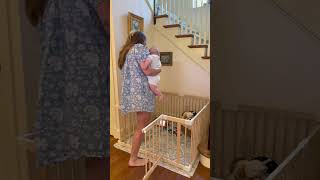 This wooden baby playpen is the perfect spot for my baby to play now that he’s on the move 🩵
