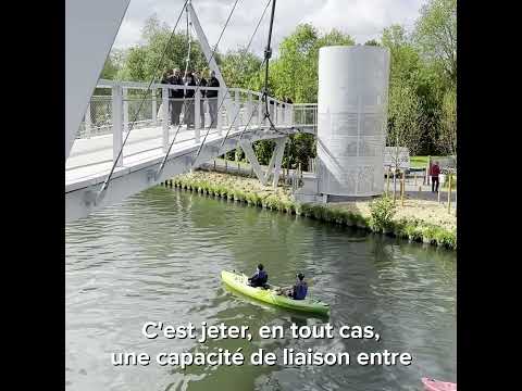 L'Hortillonne, passerelle qui relie le centre-ville d'Amiens aux hortillonnages