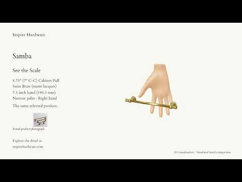 Video preview: Samba, Satin Brass (matte lacquer) / 8.75" (7" C-C)