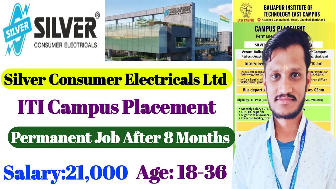Silver Consumer Electricals Ltd Recruitment 2026, ITI Campus Placement | ITI Jobs | ITI private jobs